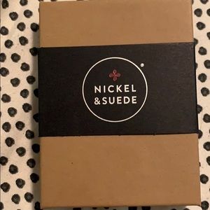 Nickel & suede coral earrings